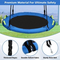 Tree Swing, Saucer Flying Swing 24 Inch for Kids, 900lbs Weight Capacity, wit…