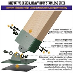 201 Stainles Steel Swing Set Anchor Leveling Kit Swing Set Leveling Base Bracket