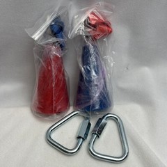 Ninjaline Slack Line Triangle Cone Grips With Threaded Clips Red And Blue