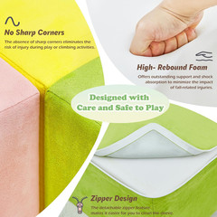 5-Piece Climbing Toys for Toddlers, Baby Foam Blocks,Toddler Climbing Toys Indoo