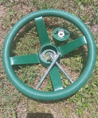 Gorilla Playset Green Steering Wheel Kit With Hardware-Compatible With Anything