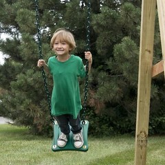 Stand-Up Swing with 14″ x 14″ Swing Base and Coated Chains for Swing Set and …