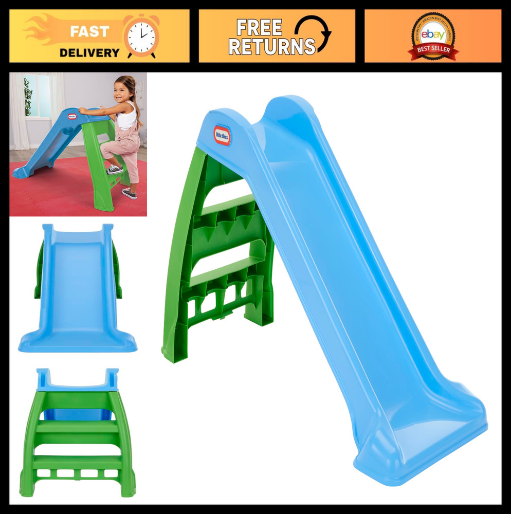 Kids’ Slide Outdoor Playset – First Slide in Blue/Green – Safe & Fun for Toddler