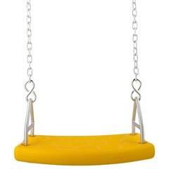 SWING SET STUFF INC. FLAT SEAT WITH 5.5 FT. UNCOATED CHAIN YELLOW toy kids 0309