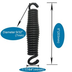 Hammock Chair Porch Swing Springs – Pack of 2 Black Spring 1600Lbs Heavy Duty…