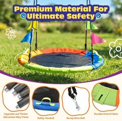 Tree Swing, Saucer Swing, 40 inch 900lbs Weight Capacity, with Adjustable Han…