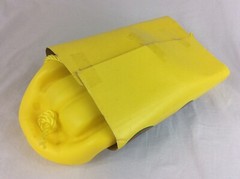 Vintage Kids Plastic Swing with Rope Yellow New