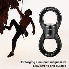 Twist Lock Black Swing Swivel, Tangle-Free Rotation