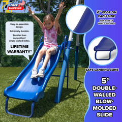 Arcadia Metal Swing Set with Trapeze 2 Person Glider Swing Great for Kids 3-8