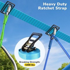 Hapfan 50FT Backyard Obstacle Course Ninja Warrior Playset with Swings for Kids