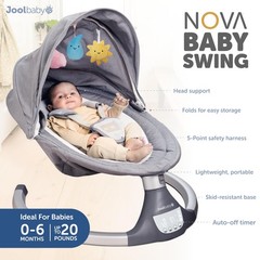 Nova Swing for Newborns – Electric Motorized Infant Swing, Bluetooth Music, 1…