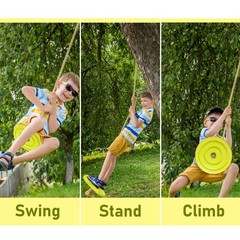 Tree Swing Disc, Round Swing Seat for Outdoor Backyard Playground, Holds 220l…