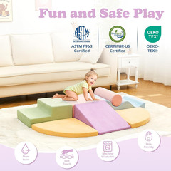Climbing Toys for Toddlers, Toddler Climbing Toys Indoor, 7-Piece Soft Foam Clim