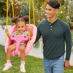 Durable 2-in-1 Snug ‘n Secure Pink Swing – Suitable for Ages 9 Months to 4 Years