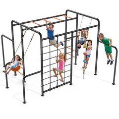 Jungle Gym Metal Swing Sets Monkey Bars Frame 550lbs for Kids Playground Set