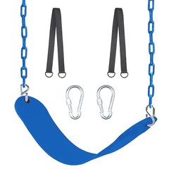 Swing Seat, 66″ Heavy Duty Coated Iron Chain Sensory Swing, Therapy Swing Blue