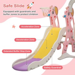 6 in 1 Kids Slide Swing PlaySet Indoor Outdoor Climber Playground for Toddlers