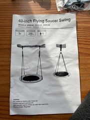 40-Inch Flying Saucer Tree Swing Outdoor Play Set with Easy Installation Process