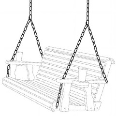 Heavy Duty Porch Swing Hanging Chain Kit (2 Pack) 1500 Lbs Capacity, up to 8 …