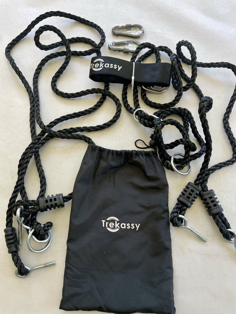 Trekassy 6ft Tree Swing Hanging Kit, Includes Ropes, Strap with Carabiners