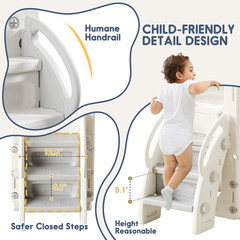 8 in 1 Toddler Slide Set, Kids Slide for Toddlers, Toddler Climber Slide Playset