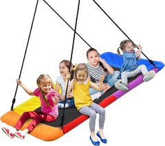 60″ Rectangle Platform Tree Swing for Kids Adults, 700lb Capacity