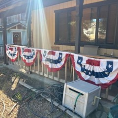 5 Packs American Bunting Flags Outdoor 3×6 5 pcs-3×6 buntings(Not Embroidered)