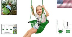 Heavy Duty Kids’ Swing Seat – Indoor/Outdoor, 440 lbs Capacity, Adjustable, S…