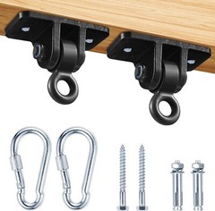 Black Swing Set Brackets, Heavy Duty Swing Hangers Wooden Sets Playground 2 pack