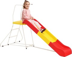6ft Slide for Kids Metal Freestanding Playground Equipment with Climbing Ladder