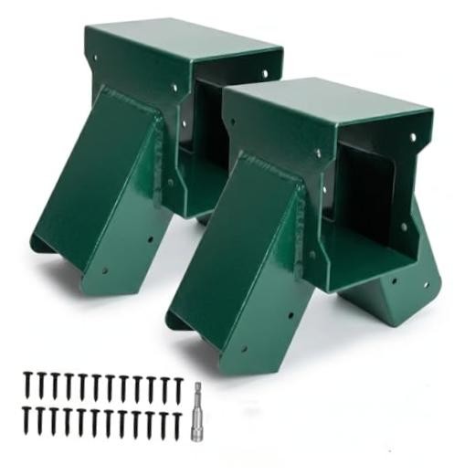 A-Frame Swing Set Bracket Kit, 2-Piece Wood Swing Hardware for End Brackets