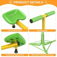 Kids Seesaw Spinning Teeter Totter 360 Degrees Rotating Outdoor Playground Set