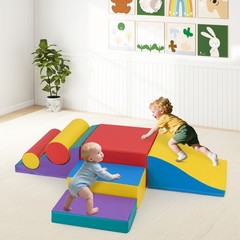 7 PCS Toddler Climbing Blocks w/Hook & Loop Fasteners, Gift for 1+ Baby