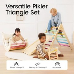 Tiny Land 7-in-1 Foldable Pikler Triangle Climbing Toys DAMAGED PACKAGING