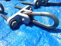 Lot (8) Heavy Duty Playground Swing Hanger with Mounting Hardware Lag Bolts