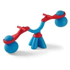 TP Toys Spiro Bouncer Kids Bounce Teeter Totter Rotating Toy Seesaw in Blue/Red