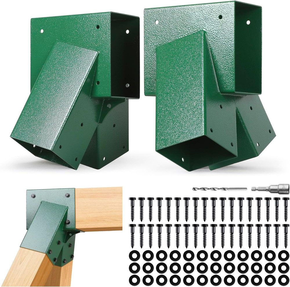 Stainless Steel Heavy Duty Swing Set Bracket Kit – 2 Pack with Hardware