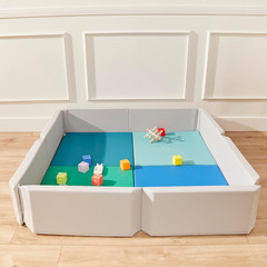 Softzone Light Grey Play Patch Toy Bins – 2-Pack Beginner Playset