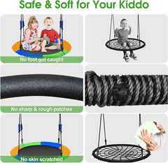 750Lb Weight Capacity 40 Inch Round Saucer Tree Swing Flying bed hammock outdoor