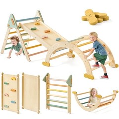 Tiny Land 7 in 1 Foldable Pikler Triangle Climber