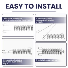 Zookpr 2 Pcs Stainless Steel Absorbing Spring, Heavy-Duty Porch Swing Spring …