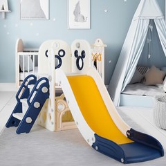 Kids Slide Toddler Climber Playset W/ Basketball Hoop Outdoor Indoor Playground