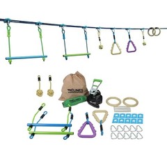 36ft. Ninja Adventure Kit, Slackline Obstacle Course and Outdoor Playground