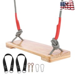 Pinewood Wooden Swing Seat Height Adjustable All-in-One Swing Kit Heavy Duty