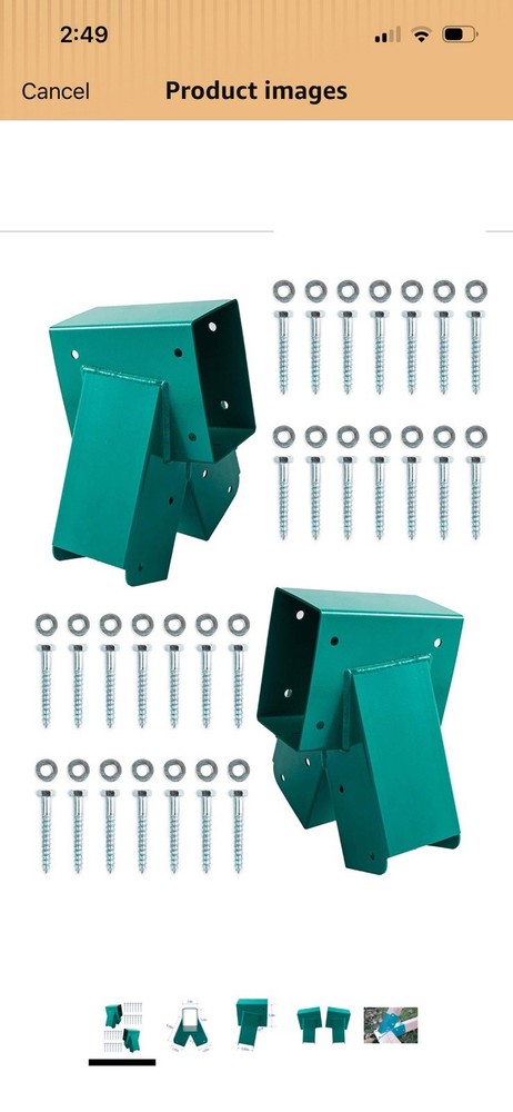 VEVOR 1-2-3 A-Frame 2 Brackets for Swing Set with All Mounting Hardware