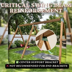 Heavy-Duty EZ Frame Bracket for Wooden Swing Set A-Frame – High Strength Support