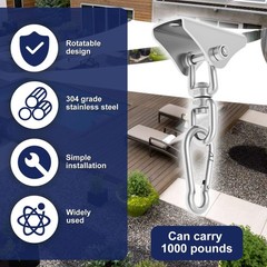 2Pcs 304 Stainless Steel Swing Hangers Heavy Duty-1000 LBS Weight Capacity,36…