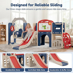 Toddler Playsets Slide for Backyard Indoor 12-In-1 | Swing Set Outdoor Freestand