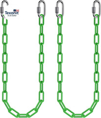 2Pcs 40″ Heavy Duty Hanging Chains with Carabiners 1000 Lbs Capacity Swing Exten