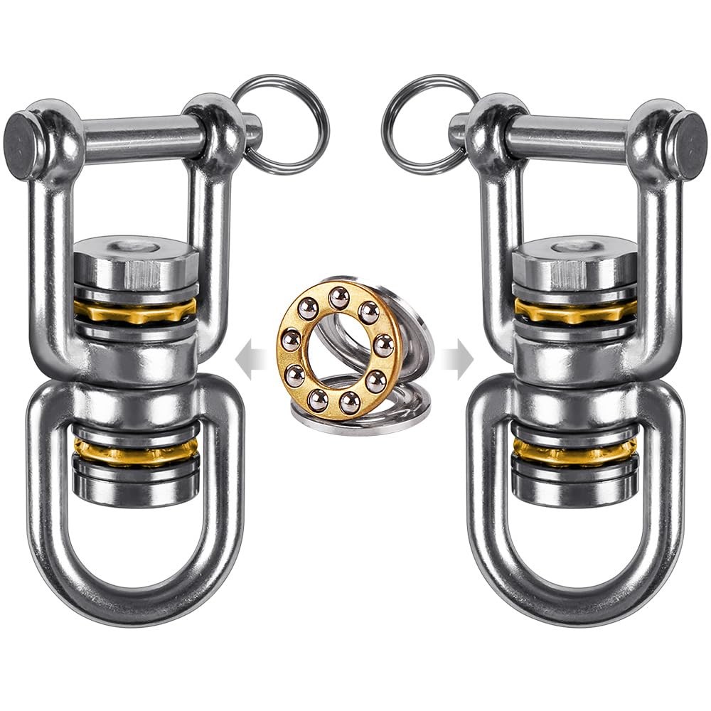 Heavy Duty Swing Swivel – Stainless Steel 360° Rotation Device for Web Tree S…